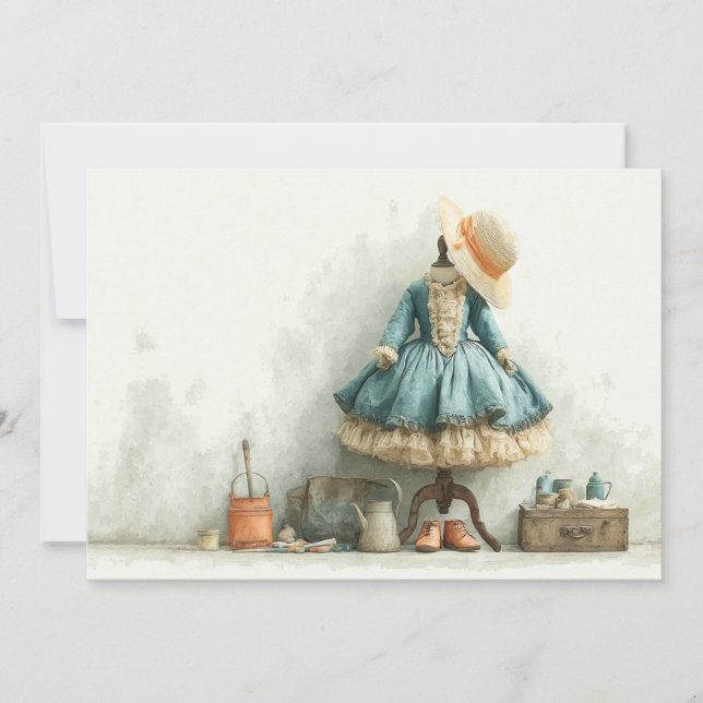 Invitation Studio de l’écrivain parisien Ruffle 1er anniversa (Devant)