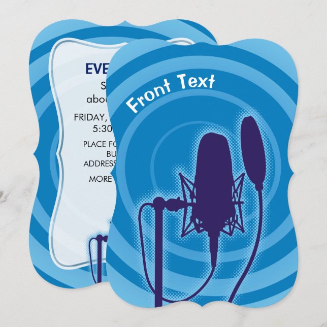 Invitation Studio microphone (Devant / Derrière)