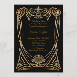 Invitation Style art déco élégant du Prom Night