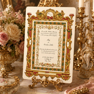 Invitation Style baroque rococo de l'ère victorienne rétro 18