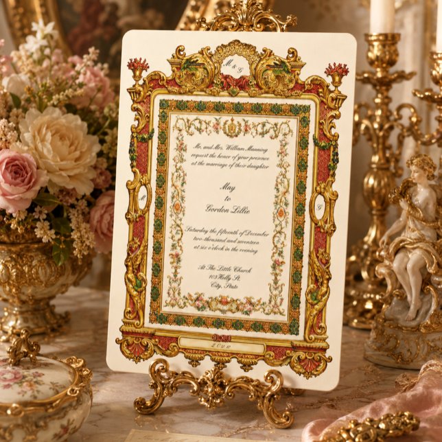 Invitation Style baroque rococo de l'ère victorienne rétro 18 (Créateur téléchargé)