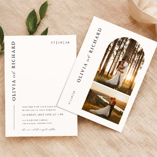 Invitation Style Boho moderne Rustique 2 Mariage photo