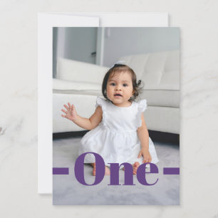 Invitation Style couverture de magazine Violet Photo 1er anni