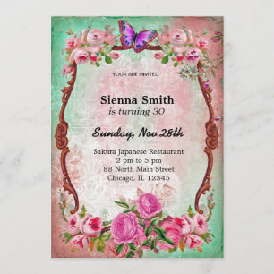 Invitation Style d'anniversaire vintage