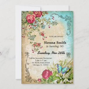 Invitation Style d'anniversaire vintage