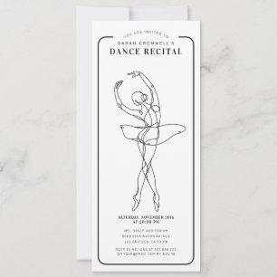Invitation Style de billet pour spectacle de danse minimalist