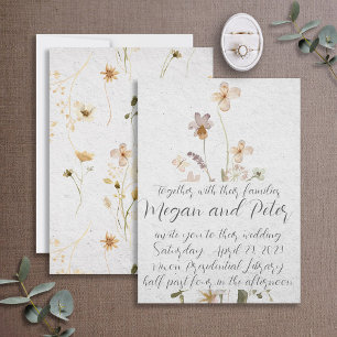 Invitation Style de calligraphie fleur sauvage