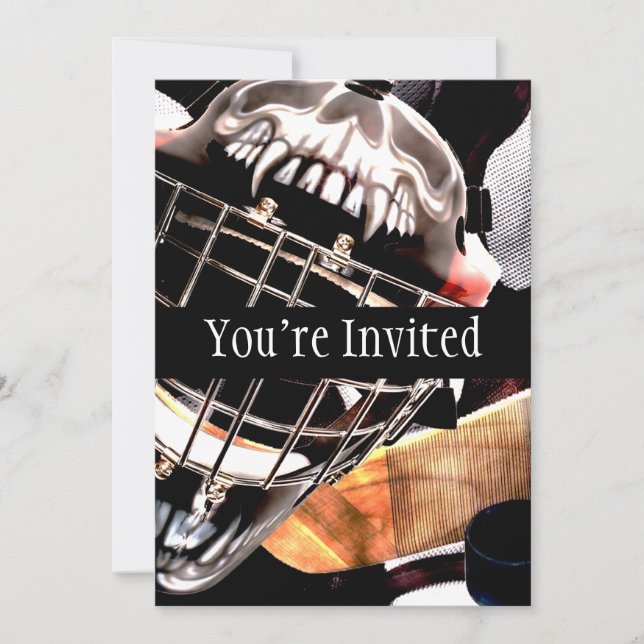 Invitation Style de groupe d'engrenages de hockey (Devant)
