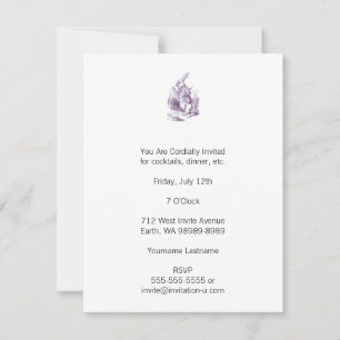 Invitation Style de lettre lapin blanc