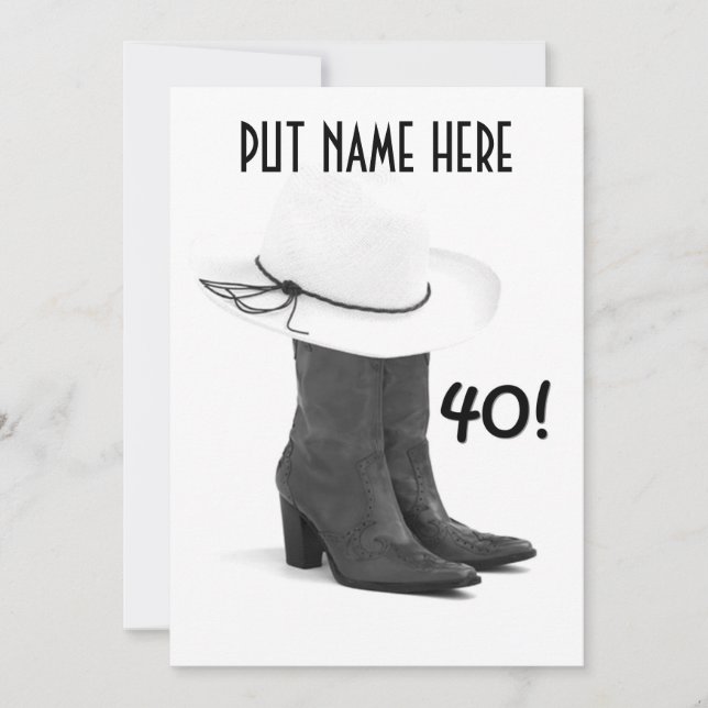 Invitation STYLE DE PAYS "40e ANNIVERSAIRE" (Devant)