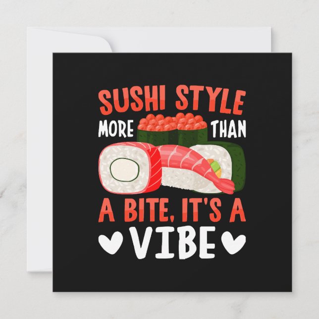 Invitation Style de sushi plus qu'une bouchée (Devant)