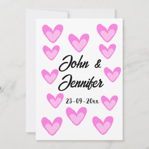 Invitation style de texte simple et blanc mariage