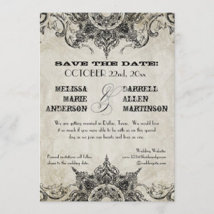 Invitation Style de typographie Gravures Polices Flouris de s