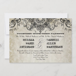 Invitation Style de typographie Gravures Polices Flouris de s