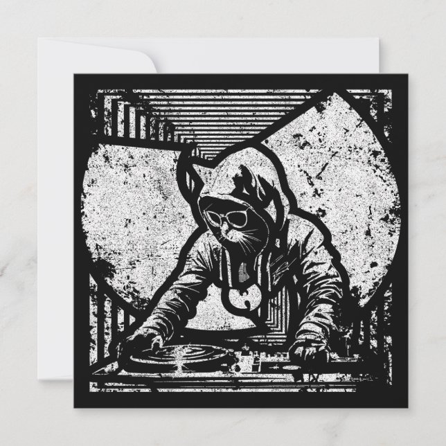 Invitation Style DJ Chat Wutang (Devant)