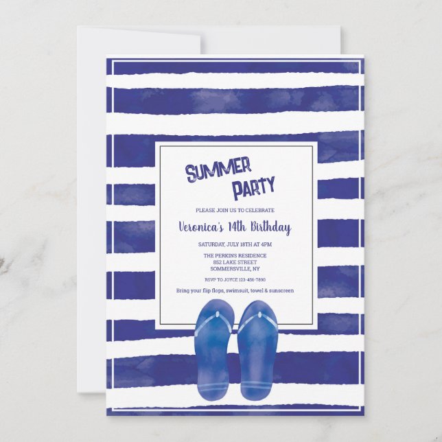 Invitation Style été (Devant)