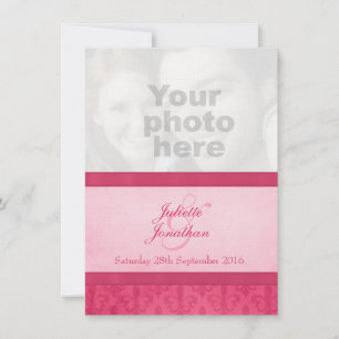 Invitation Style Fleur De Lis photo rose