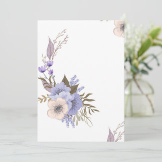 Invitation Style floral de boutique violet