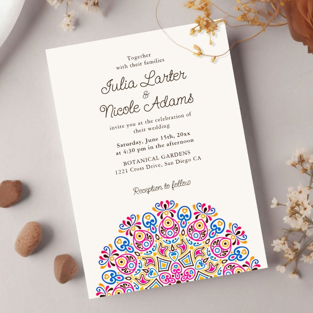 Invitation Style Mandala de Mariage Classique Orné Art Déco (Créateur téléchargé)
