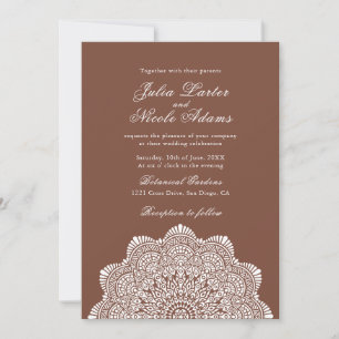 Invitation Style Mandala De Mariage Motif Artistique Moderne