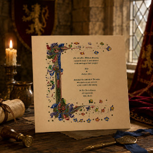 Invitation Style Médiéval de l'ère Victorienne