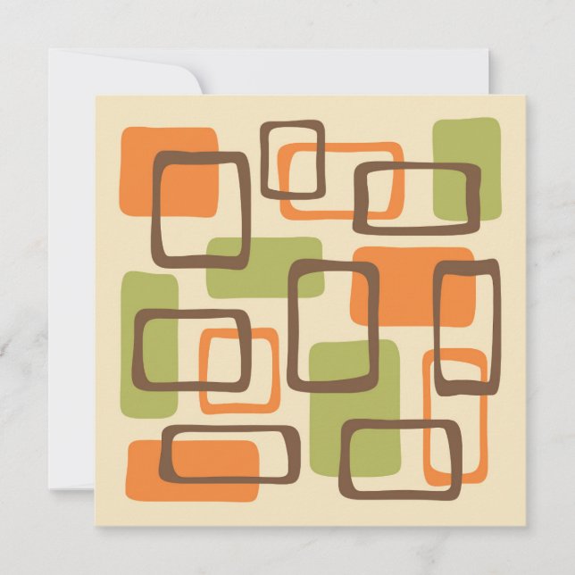 Invitation Style moderne du milieu du siècle (Devant)