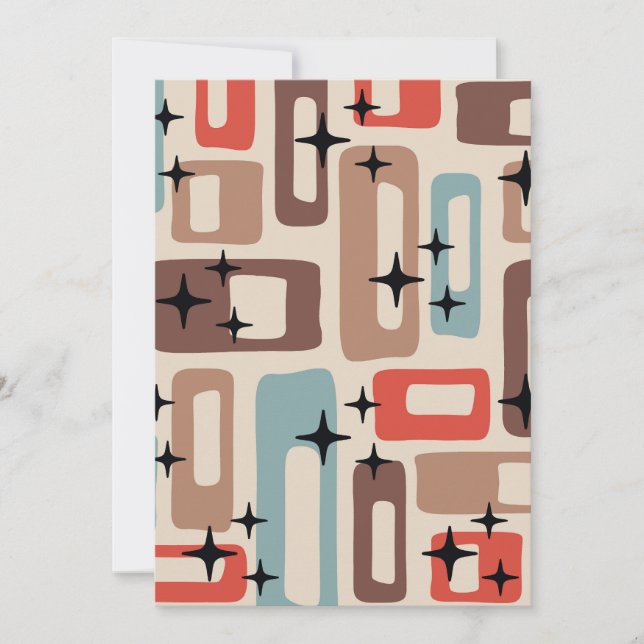 Invitation Style moderne du milieu du siècle (Devant)
