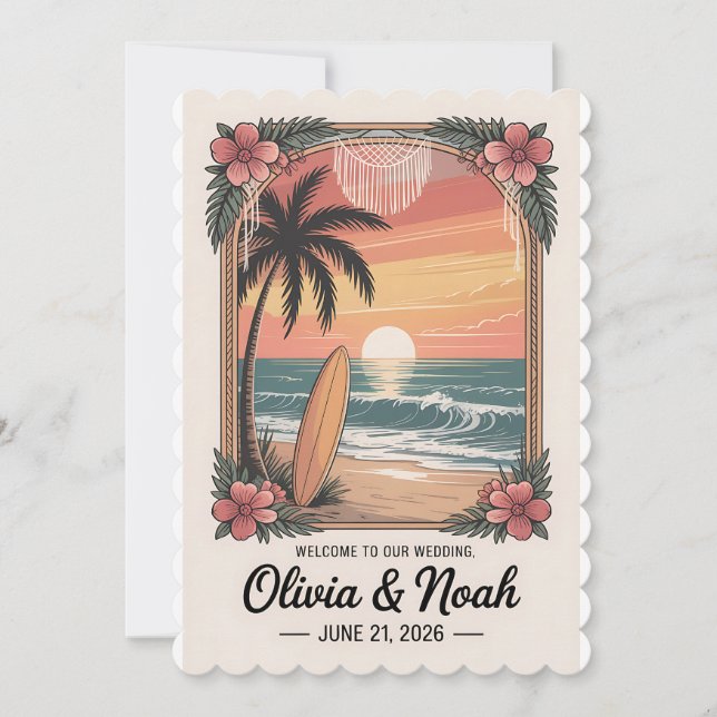 Invitation [Style] Panneau de bienvenue de mariage [Theme] Pe (Devant)