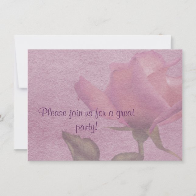 Invitation Style Parchemin Rose (Devant)