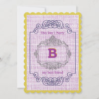 Style Poster vintage tendance Marine violet et jau