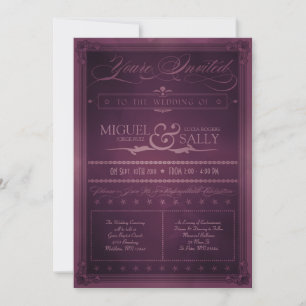 Invitation Style poster vintage violet do-it-yourself Faire-p