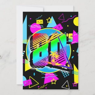 INVITATION STYLE RÉTRO VINTAGE DES ANNÉES 80