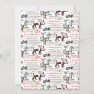 Invitation Style Rhinoceros Rhino Abrecht Durer