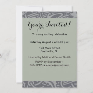 Invitation Style Scottish Thistle Knot William Morris