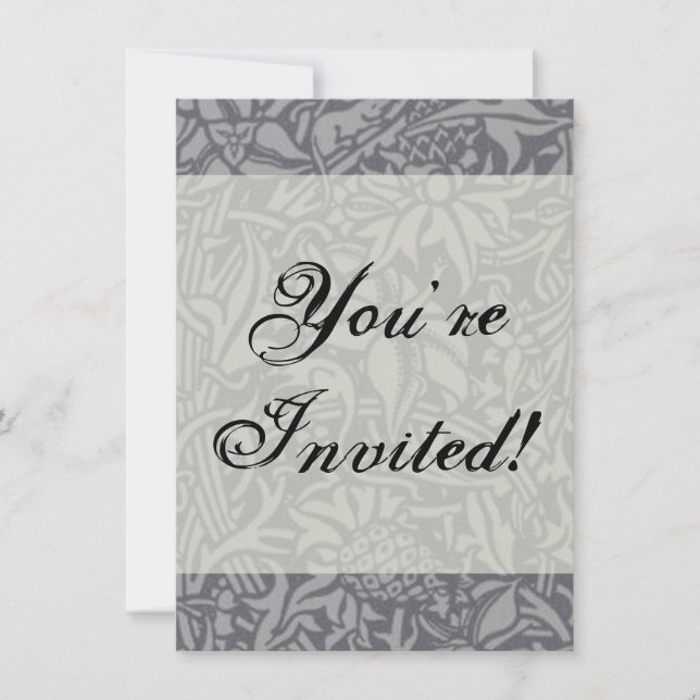 Invitation Style Scottish Thistle Knot William Morris (Devant)