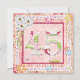 Invitation style scrapbooking pour 45e anniversaire