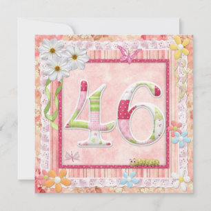 Invitation Style scrapbooking pour la fête du 46e anniversair