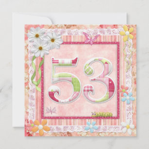 Invitation style scrapbooking pour la fête du 53e anniversair