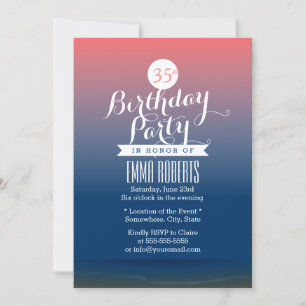 Invitation Style Twilight Beach Thème Anniversaire