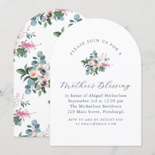 Invitation Style vintage Floral Chrétien La Bénédiction de la