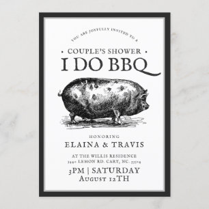 Invitation Style vintage   Je fais du barbecue   Douche de co
