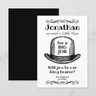 Invitation Style Vintage Veux-Tu Être Mon Porte-Alliance