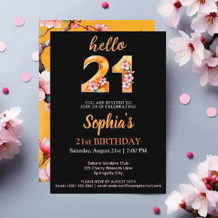 Invitation stylée pour la fête du 21e anniversaire