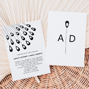 Invitation Stylisé Peacock Feathers Mariage moderne