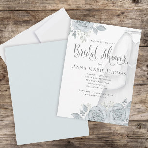 Invitation Stylish Calligraphie Script Elégant Mariage Gown