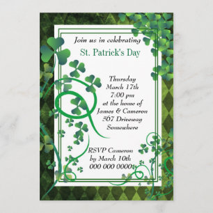 Invitation stylish fleuriste Clover