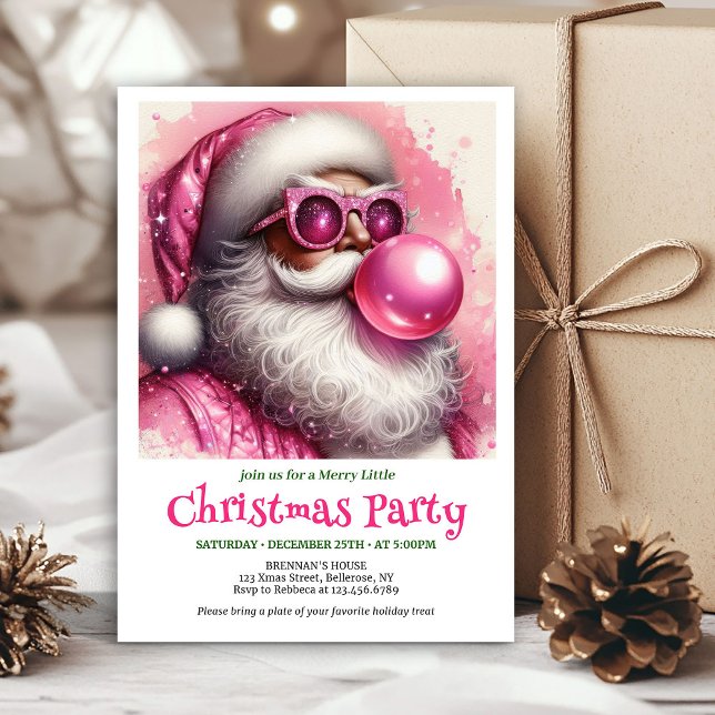 Invitation Stylish Funny Santa Sunglasses Christmas Invites (Stylish Funny Santa Sunglasses Christmas Invitation

)