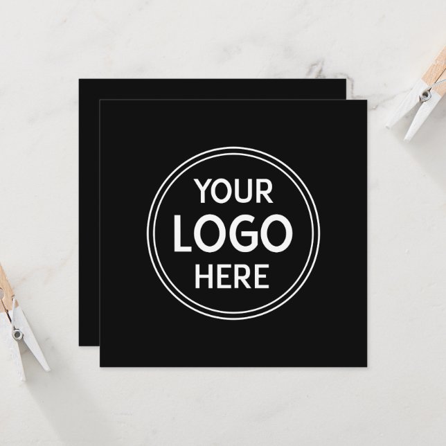 Invitation Stylish & Modern Custom Creations Verified  (Devant/Arrière en situation)