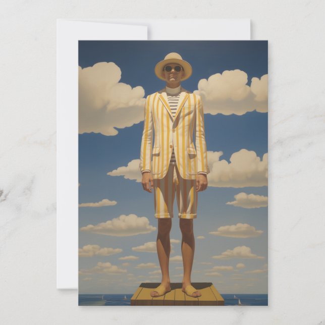 Invitation Stylish Retro Beachwear Ftriking Summer Fashion (Devant)