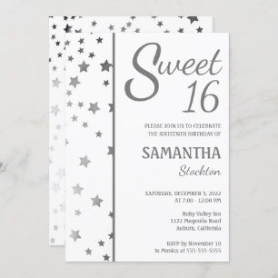 Invitation Stylish Stars Sweet 16
